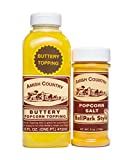Amish Country Popcorn | Seasoning and Topping Variety Pack | Buttery Topping - 16 oz and Ballpark ButterSalt Popcorn Salt - 6 oz