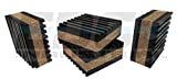 Anti Vibration Isolation Pads 2" X 2" X 7/8" Ribbed Rubber with Cork Center Vibration DAMPENING, Quantity 4