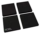 XCEL Lightweight Foam Rubber Anti Vibration Acoustic Pads 6" x 6" x 1" (4 Pack)