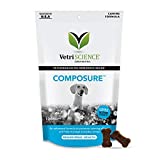 VetriScience Laboratories Composure, Calming Support for Dogs, Naturally Sourced Chews to Provide Anxiety Relief for Anxious & Nervous Dogs.120 Bite Sized Chews