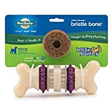 PetSafe Busy Buddy Bristle Bone - Treat-Holding Toy for Dogs - Treat Rings Included - Treats Thoroughly Mixed During Bake to Prevent Choking - Rigorously Tested Ingredients - Purple, Medium