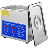 VEVOR Ultrasonic Cleaner 3L Commercial Ultrasonic Cleaner with Digital Timer&Heater 40kHz Ultrasonic Cleaning Machine with Advanced Technology 110V for Watch Glass Diamond Parts Mental Cleaning