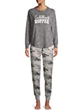 Cuddles & Coffee Charcoal Grey Heather Hacci Sleep Top - X-Large