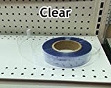 Transparent/Clear Gondola Shelving Vinyl Insert for Ticket Channel 130 FT. x 1.25 in. - Clear