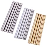 Swpeet 21Pcs Metal Round Rods Kit, 3 Kinds of Metal Materials Including Stainless Steel, Brass and Aluminum Perfect for for DIY Craft Tool - Diameter 2mm-8mm Length 100mm