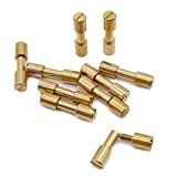 10 sets of brass bracket bolt fasteners tactical lock rivets, knife DIY tool handle fastener revision, EDC knife screw(Head Diameter 6 mm)