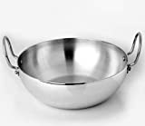 Shourya Trading, Induction Aluminium Kadai No.12,Size 8.7 Inch,Kadhai/Frying Pan/Cookware pan,Set of 1,Thickness 4 mm,silver