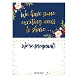 25 Navy Pregnancy Announcement Card Set Were Expecting Baby Surprise Having Birth Reveal Only Best Friends Get Promoted To Auntie Aunt Uncle Grandpa Grandma Grandparent Sister Brother Family Dad Mom