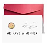 We Have A Winner, Funny Pregnancy Announcement Card, Fun Baby Announcement Card, Weâ€™re Having A Baby Card