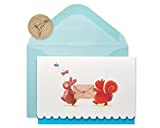 Papyrus Blank Cards with Envelopes, Bunny & Squirrel (14-Count)