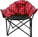 Kuma Outdoor Gear Lazy Bear Heated Chair with Carry Bag, Ultimate Portable Luxury Heated Outdoor Chair for Camping, Glamping, Sports & Outdoor Adventures (Red/Black)