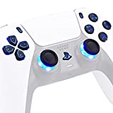 eXtremeRate Multi-Colors Luminated Dpad Thumbstick Share Home Face Buttons for PS5 Controller BDM-010, Black Classical Symbols Buttons DTF LED Kit for PS5 Controller - Controller NOT Included