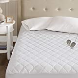 Beautyrest 3M Scotchgard Heated Mattress-Pad Secure Comfort Technology-Luxury Quilted Electric Deep Pocket-5-Setting Controllers, Cal King, White