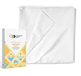 Flat Sheet Only - 400-Thread-Count Queen Size Pure White Top Sheet - Best Premium Quality Sheet on Amazon - Luxury Soft 100% Cotton Sateen Weave Bedding, Lightweight and Breathable