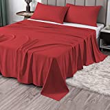 SIGOODS Flat Sheet Only, 1800 Brushed Microfiber Flat Sheet, Breathable Bedding Sheets - Shrinkage & Fade Resistant Flat Bed Sheet, Machine Washable - Wrinkle Free Breathable(Queen)