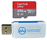 SanDisk 256GB Micro SDXC Ultra Memory Card Class 10 UHS-1 Works with Nintendo Switch Lite Gaming System (SDSQUAR-256G-GN6MN) Bundle with (1) Everything But Stromboli Micro SD Multi-Slot Card Reader