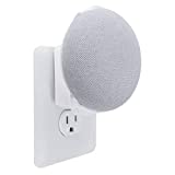 The Nest Mini Backpack 2nd Gen 2019: The Simplest and Cleanest Outlet Wall Mount Hanger Stand for New Google Nest Mini - No Cord Wrapping Required - Designed in USA (White)