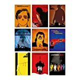 Quentin Tarantino Movies Minimalist Poster Set 9 Once Upon a Time in Hollywood The Hateful Eight Django Unchained Kill Bill Pulp Fiction Inglourious Basterds Jackie Brown Death Proof Reservoir Dogs