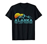 Alaska The Last Frontier Vintage Mountains Sunset Souvenir T-Shirt