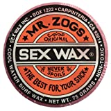 Mr. Zogs Original Sexwax - Cool Water Temperature Strawberry Scented (Light Red Color)