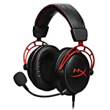 HyperX Cloud Alpha - Gaming Headset, Dual Chamber Drivers, Legendary Comfort, Aluminum Frame, Detachable Microphone, Works on PC, PS4, PS5, Xbox One/ Series X|S, Nintendo Switch and Mobile  Red