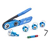 JRready JST1515 M22520/1 series crimping tool kit, JRD-AF8/M22520/1-01 crimper work with TH1A/TH163 /TH4/UH2-5 positioner and G125 Suitable for Solid Contacts of electric Connectors 12-26AWG