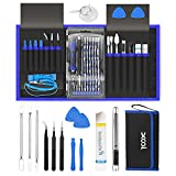 Precision Screwdriver Kit, XOOL 80 in 1 Electronics Repair Tool Magnetic Driver Kit with Anti-Static Wrist Strap, Flexible Shaft, Extension Rod for Computer, MobilePhone, Game Console, PC, Tablet