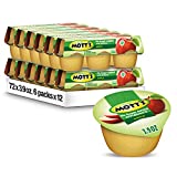 Mott's Unsweetened Applesauce, 3.9 oz cups, 6 count (Pack of 12)