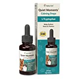 NaturVet Quiet Moments Calming Drops for Cats & Dogs – Helps Reduce Pet Stress, Promotes Relaxation – Dog Supplement, Cat Supplement Includes L-Tryptophan, Ginger, Chamomile – 2 Oz.