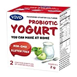 VIVO Probiotic Yogurt Starter/Natural (5 Boxes. 10 Bottles) Makes up to 30 quarts of Yogurt.