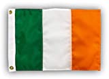 US Flag Factory - 12x18 Inch Ireland Irish Flag (Sewn Stripes) Outdoor SolarMax Nylon - Made in America - Premium Quality