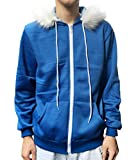 Jonikow Sans Adult Children Blue Print Hoodie Cosplay Costume Jacket Sweatshirts (M, Children)