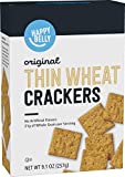 Amazon Brand - Happy Belly Original Thin Wheat Crackers, 9.1 Ounce