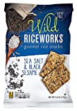 Riceworks Rice Chips & Snacks, Non GMO, Gluten Free, 5.5 oz. per bag (Sea Salt & Black Sesame, 12 Pack)