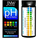 pH Test Strips for Urine and Saliva Testing (4.5-9.0) - Alkaline pH Test Strips with Ebook - pH Level Test Kit with Quick & Easy pH Testing Strips - Ultimate Acidity Test Kit - 150 Strips, JNW Direct