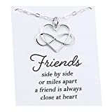 Best Friend Gift • Infinity Heart Necklace • Sterling Silver • Long Distance BFF • Meaningful Jewelry • Sisterhood • Miss You