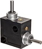 Huco 333.31.3.Z Size 31 L-Box Miniature Right Angle Gearbox, Acetal Case with Acetal Gears, Inch, 1.2" OD, 1.2" Length