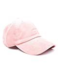 Dan Merchandise Plaid Suede Women's Men's Corduroy Casual Everyday Baseball Cap with Adjustable Straps (Smoke Pink)