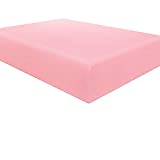 NTBAY Microfiber Twin Fitted Sheet, Wrinkle, Fade, Stain Resistant Deep Pocket Bed Sheet, Pink