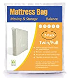 ComfortHome 2 Pack Mattress Bag for Moving and Storage, Fits Twin/Full Size Mattress, Waterproof and Dustproof