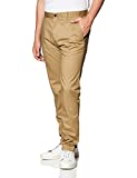 Perry Ellis Men's Resist Spill Slim Fit Stretch Solid Chino Pant, Elmwood, 29W x 30L