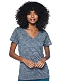 Under Armour Women's Tech V-Neck Twist Short-Sleeve T-Shirt , Black (001)/Metallic Silver, Medium