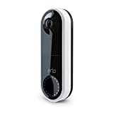 Arlo Essential Wired Video Doorbell - HD Video, 180 View, Night Vision, 2 Way Audio, DIY Installation (wiring required), Security Camera, Doorbell Camera, Home Security Cameras, White - AVD1001
