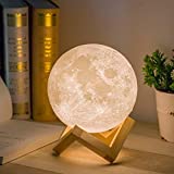 Mydethun Moon Lamp Moon Light Night Light for Kids Gift for Women USB Charging and Touch Control Brightness Warm and Cool White Lunar Lamp (5.9 inch)