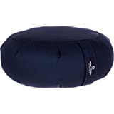 Hugger Mugger Zafu Meditation Cushion - Blue - Support in Cross-Legged Sitting, Buckwheat filled, Durable Fabric, Convenient Handle, Handmade in USA