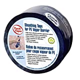 Tuck Tape Construction Sheathing Tape, Vapor Barrier PE Tape, Epoxy Resin Tape, 2.4 in x 180 ft (Blue)