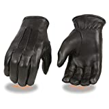 Milwaukee Leather SH865 Men's Black Welted Deerskin Thermal Lined Gloves - Large
