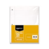Amazon Basics Wide Ruled Loose Leaf Filler Paper, 120 Sheets, 10.5 x 8 Inch, 6-Pack