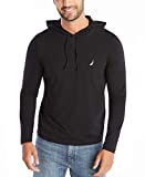 Nautica Men's Long Sleeve Pullover Hoodie Sweatshirt, True Black, Large