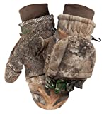 ScentLok Fleece Winter Camo Pop Top Camo Hunting Gloves (Realtree Edge, Medium)